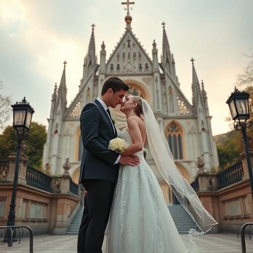 Exemple de photo de mariage √† la Basilique Notre-Dame de Fourvi√®re