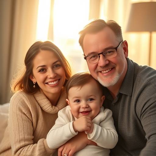 Exemple de portrait de famille en lumi√®re naturelle